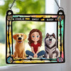 Less Stress When I'm With You - Dog & Cat Personalized Window Hanging Suncatcher - Gift For Pet Owners, Pet Lovers