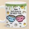 Forever Connected, Always Loved - Family Personalized Custom 3D Inflated Effect Printed Mug - Gift For Mom, Daughter