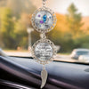 Connecting Love Through Memories - Memorial Personalized Custom Metal Car Hanging Ornament With Charm - Sympathy Gift For Family Members