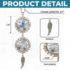 Connecting Love Through Memories - Memorial Personalized Custom Metal Car Hanging Ornament With Charm - Sympathy Gift For Family Members