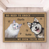 Custom Photo Home Decor Decorative Mat - Personalized Birthday Gifts For Dog Cat Lovers, Dog Dad And Mom, Cat Owners - Wipe Your Paws, Hooman