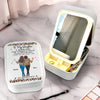 To My Daughter - Family Personalized Custom Jewelry Box LED Makeup - Gift For Mom, Daughter
