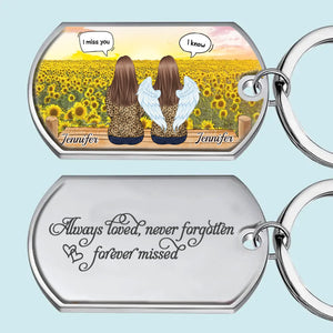 Your Spirit Lives On Forever - Memorial Personalized Custom Keychain - Sympathy Gift For Family Members