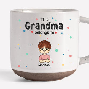 Because Every Grandma Deserves A Little Extra Love - Family Personalized Custom Printed Pottery Mug - Gift For Mom, Grandma