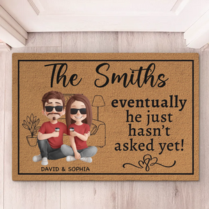 Our Love Is The Adventure That Makes Life Extraordinary - Couple Personalized Custom Home Decor Decorative Mat - House Warming Gift For Husband Wife, Anniversary