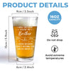 Blood Makes Us Brothers - Family Personalized Custom Beer Glass - Gift For Family Members