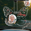 Custom Photo A Love So Strong Never Truly Leaves - Memorial Personalized Custom Car Ornament - Acrylic Custom Shaped - Sympathy Gift For Family Members