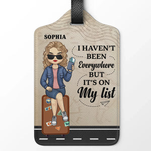 Travel Far, Live Fully - Travel Personalized Custom Luggage Tag - Holiday Vacation Gift, Gift For Adventure Travel Lovers