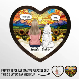 Gone From My Side, But Never From My Heart - Dog Personalized Custom Car Visor Clip - Gift For Pet Owners, Pet Lovers