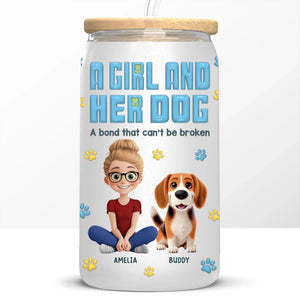 Best Friends Furever - Dog Personalized Custom Glass Cup, Iced Coffee Cup - Gift For Pet Owners, Pet Lovers