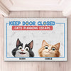 Keep Door Closed, Cat Thinks It’s A Secret Mission - Cat Personalized Custom Home Decor Decorative Mat - House Warming Gift For Pet Owners, Pet Lovers
