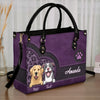Eat, Sleep, Pet, Repeat - Dog & Cat Personalized Custom Leather Handbag - Gift For Pet Owners, Pet Lovers