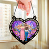 No One Loves Like A Mom - Family Personalized Window Hanging Suncatcher - Gift For Mom, Daughter