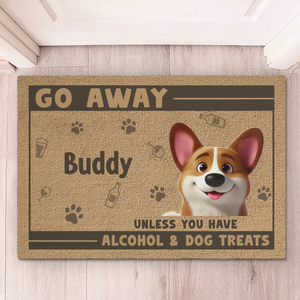 Treats Or Be Gone - Dog & Cat Personalized Custom Home Decor Decorative Mat - House Warming Gift For Pet Owners, Pet Lovers