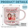 Her Love Is My Greatest Strength - Family Personalized Custom Marble Mug - Gift For Mom, Daughter