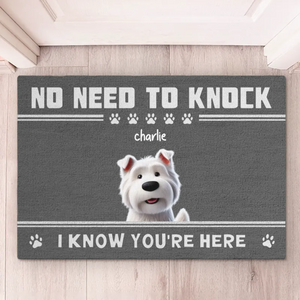 Protected By Fur, Claws, And An Attitude - Dog Personalized Custom Home Decor Decorative Mat - House Warming Gift For Pet Owners, Pet Lovers