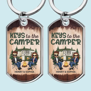 Custom Keychain - Personalized Anniversary Wedding Gifts For Husband And Wife, Him And Her, Campers - Keys To The Camper