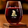 Let Your Love Be As Warm As Her Favorite Drink - Family Personalized Custom Wine Glass - Gift For Mom, Grandma