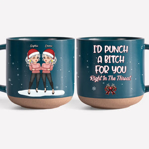 Friends Who Holiday Together Sleigh Together - Bestie Personalized Custom Printed Pottery Mug - Christmas Gift For Best Friends, BFF, Sisters