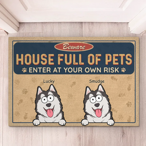 Home Is Where The Pets Are - Dog & Cat Personalized Custom Home Decor Decorative Mat - House Warming Gift For Pet Owners, Pet Lovers