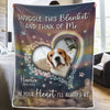 Custom Photo A Loyal Heart Never Truly Leaves - Memorial Personalized Custom Blanket - Sympathy Gift For Pet Owners, Pet Lovers