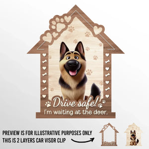 Take It Slow, Snuggles Await - Dog Personalized Custom Car Visor Clip - Gift For Pet Owners, Pet Lovers