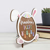 Grandma’s Heart, My Safe Place - Family Personalized Custom 2-Layered Wooden Plaque With Stand - Easter Gift For Mom, Grandma