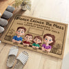 The More Kids, The Lower The Standards - Family Personalized Custom Home Decor Decorative Mat - House Warming Gift For Family Members