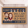 Forever Bonded By Love - Couple Personalized Custom Home Decor Decorative Mat - House Warming Gift For Husband Wife, Anniversary, Pet Owners, Pet Lovers