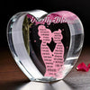 Mom Is The Heart Of The Family - Family Personalized Custom 3D Crystal Heart Shaped - Mother's Day, Gift For Mom, Daughter