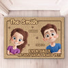 Together We Are Home - Couple Personalized Custom Home Decor Decorative Mat - House Warming Gift For Husband Wife, Anniversary