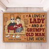 A Lifetime Of Love, Laughter - Couple Personalized Custom Home Decor Decorative Mat - House Warming Gift For Husband Wife, Anniversary