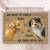 This House Runs On Love And Dog Hair - Dog Personalized Custom Home Decor Decorative Mat - House Warming Gift For Pet Owners, Pet Lovers