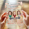 Friendship Is Built On Love, Laughter, And Trust - Bestie Personalized Custom Rectangle Shaped Acrylic Plaque - Gift For Best Friends, BFF, Sisters
