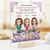 Life Is Better With A Bestie By Your Side - Bestie Personalized Custom Rectangle Shaped Acrylic Plaque - Gift For Best Friends, BFF, Sisters