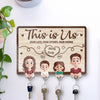 This Is Us - Family Personalized Custom Acrylic Puzzle Key Holder - House Warming Gift For Family Members
