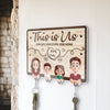This Is Us - Family Personalized Custom Acrylic Puzzle Key Holder - House Warming Gift For Family Members