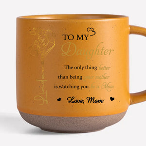 The Best Love Is A Mother’s Love - Family Personalized Custom Printed Pottery Mug - Mother's Day, Gift For Mom, Daughter