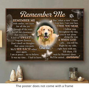 Custom Photo You Will Be Right By My Side - Memorial Personalized Custom Horizontal Poster - Sympathy Gift For Pet Owners, Pet Lovers