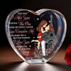 Holding You Forever - Couple Personalized Custom 3D Crystal Heart Shaped - Gift For Husband Wife, Anniversary