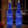 The Love Between Mother & Daughter Is Forever - Family Personalized Custom Blue Bottle Lamp - Mother's Day, Gift For Mom, Daughter