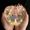 Happiness Is Being Together - Couple Personalized Custom 3D Crystal Heart Shaped - Gift For Husband Wife, Anniversary