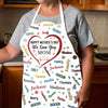 Forever Grateful, Always Loved - Family Personalized Custom Apron - Mother's Day, Gift For Mom, Grandma