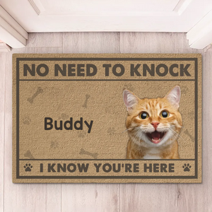 Custom Photo Guarded By Paws And Love - Dog & Cat Personalized Custom Home Decor Decorative Mat - House Warming Gift For Pet Owners, Pet Lovers