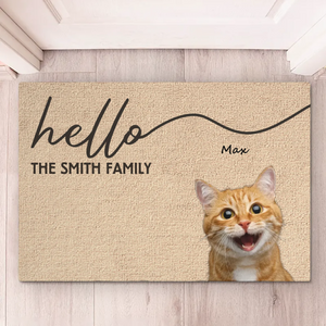 Custom Photo We Smell You Coming - Dog & Cat Personalized Custom Home Decor Decorative Mat - House Warming Gift For Pet Owners, Pet Lovers