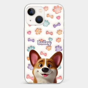 Life’s Ruff, But I’ve Got My Pup - Dog Personalized Custom 3D Inflated Effect Printed Clear Phone Case - Gift For Pet Owners, Pet Lovers