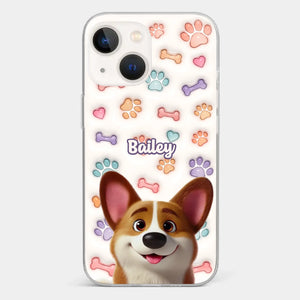 Life’s Ruff, But I’ve Got My Pup - Dog Personalized Custom 3D Inflated Effect Printed Clear Phone Case - Gift For Pet Owners, Pet Lovers