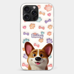 Life’s Ruff, But I’ve Got My Pup - Dog Personalized Custom 3D Inflated Effect Printed Clear Phone Case - Gift For Pet Owners, Pet Lovers