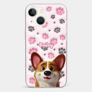 Loyal Paws, Endless Love - Dog Personalized Custom 3D Inflated Effect Printed Clear Phone Case - Gift For Pet Owners, Pet Lovers