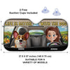 Paws & Drive, The Perfect Ride - Dog Personalized Custom Auto Windshield Sunshade, Car Window Protector - Gift For Pet Owners, Pet Lovers